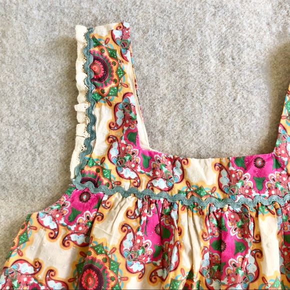 Anthropologie Let Me Be Abstract Ruffled Tank - Picture 8 of 13